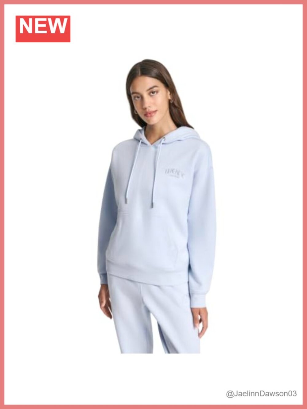 Varsity Embroidered Logo Fleece Hoodie Sweatshirt with Kanga Pocket